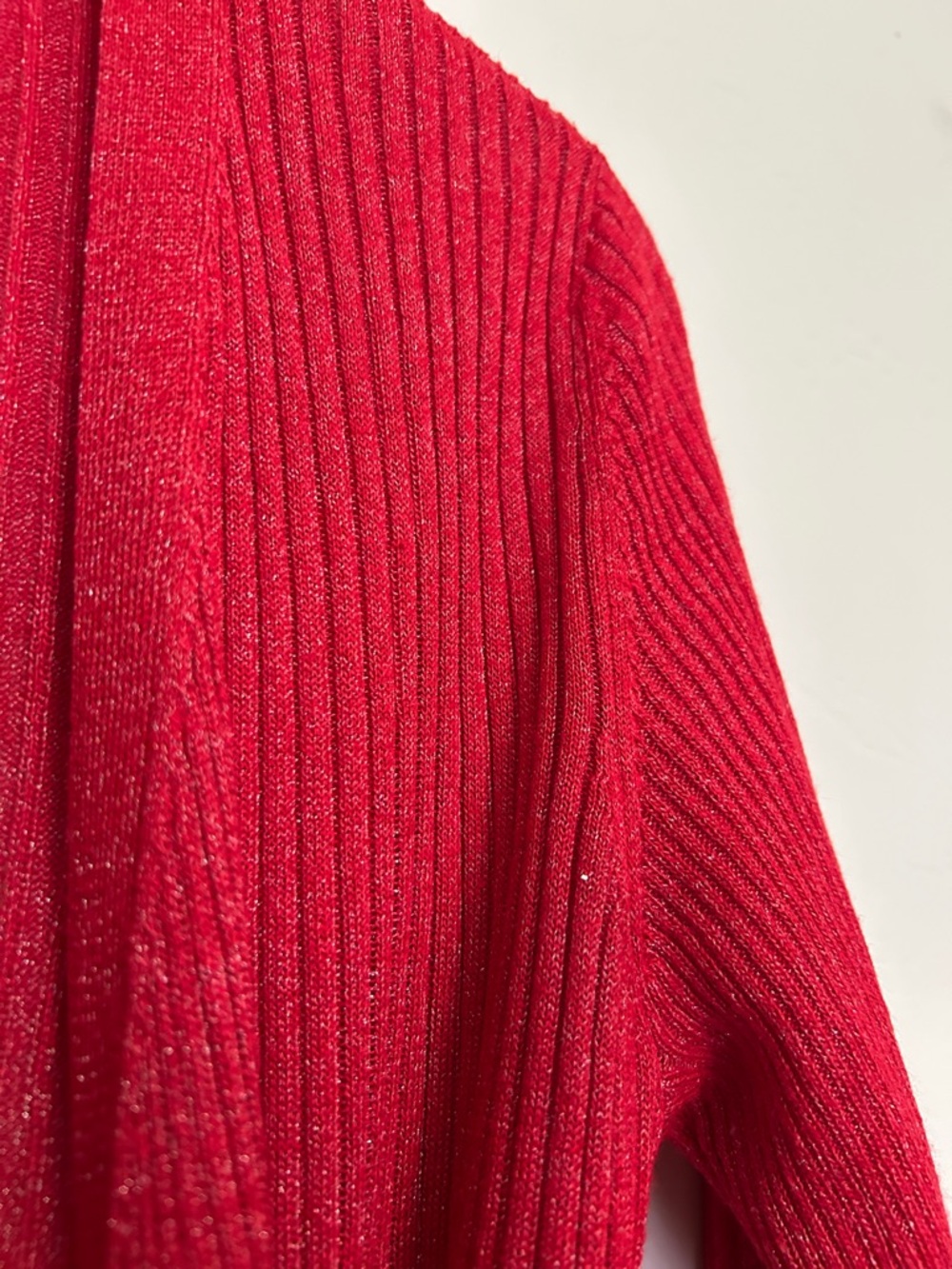 WHBM Vibrant Red Ribbed Belted Duster XS - Picture 9 of 10
